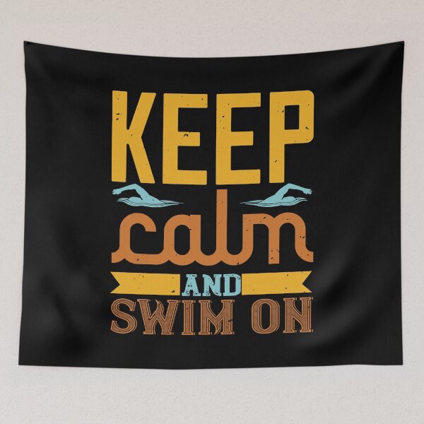Item preview, Keep Calm And Swin On designed and sold by GoodVibeDesign.