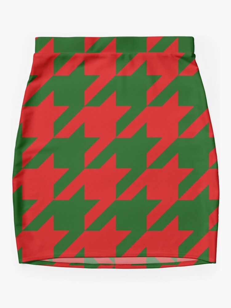 Disover Christmas Houndstooth Mini Skirt