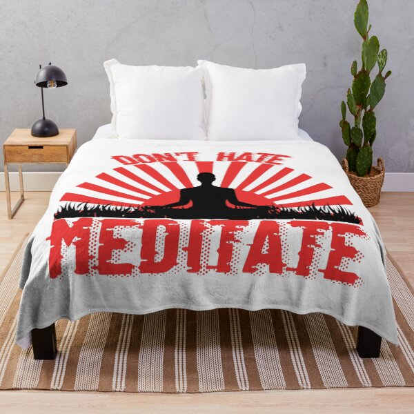 Item preview, Don't hate meditate retro japanese designed and sold by SidTastic .