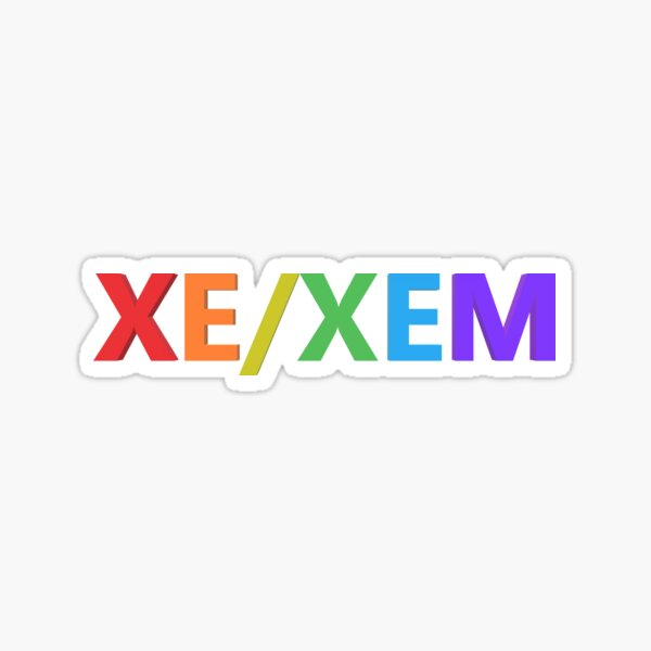 Item preview, Xe/Xem Pronouns designed and sold by Spectrum Perspectives.