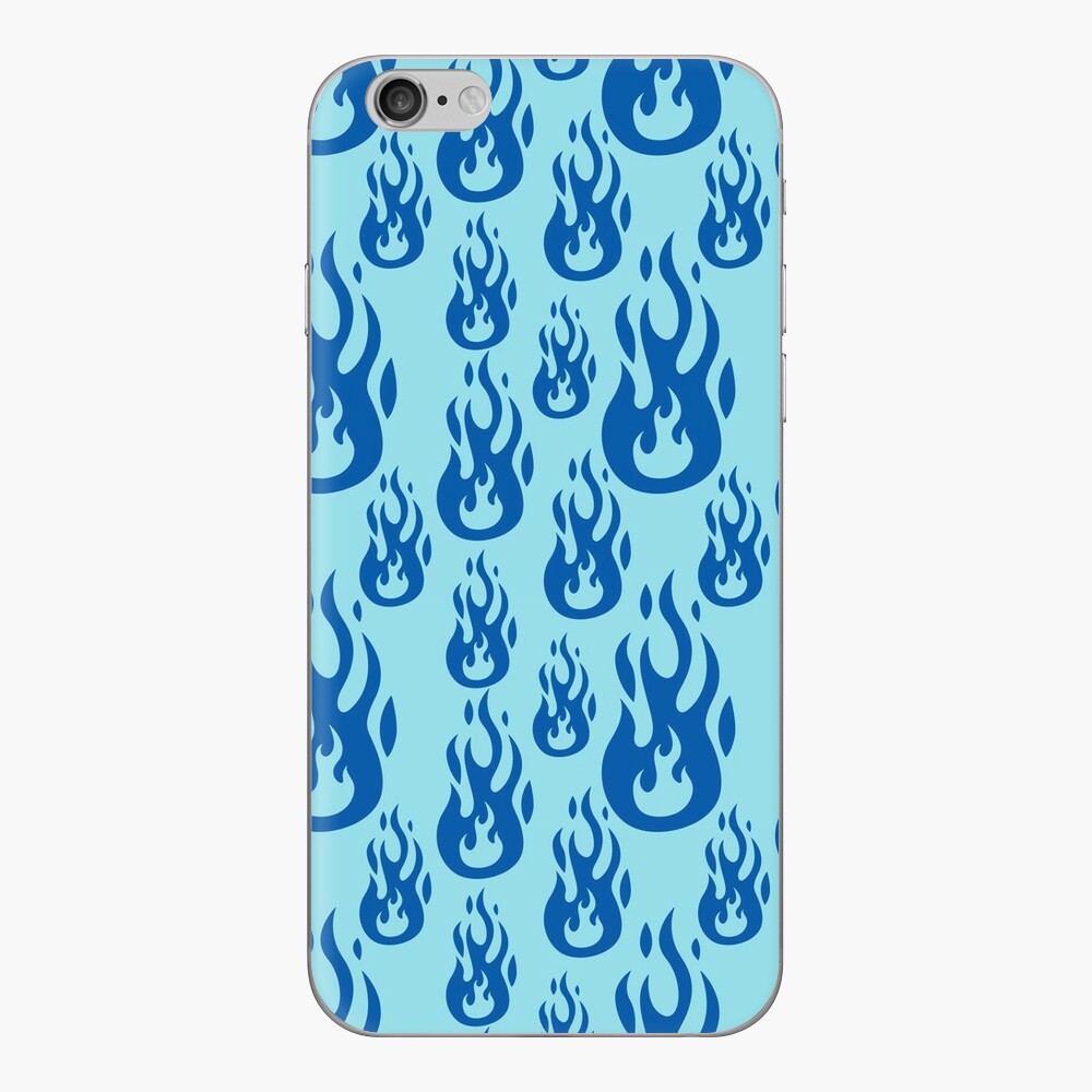 Blue Flames Aesthetic EGirl Fire Combustion Y2K Water Bottle by ARTPICS