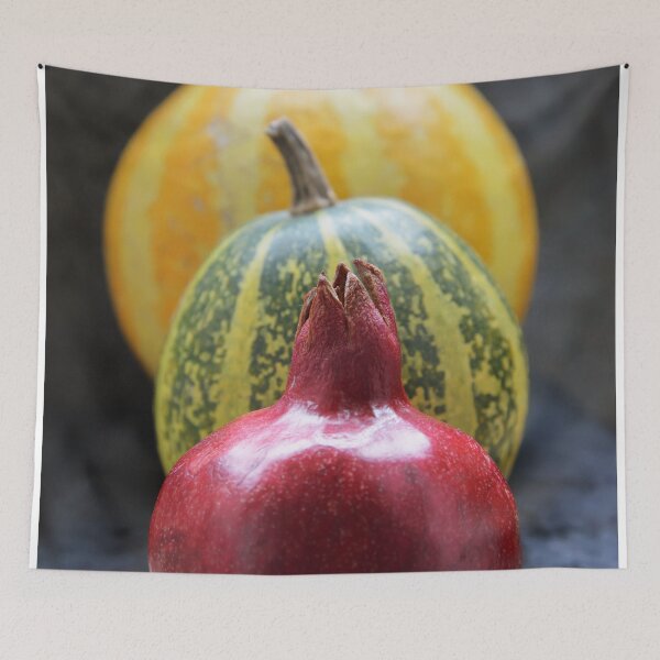 Item preview, pomegranate and pumpkins on black 2 designed and sold by Mike Kiev art.