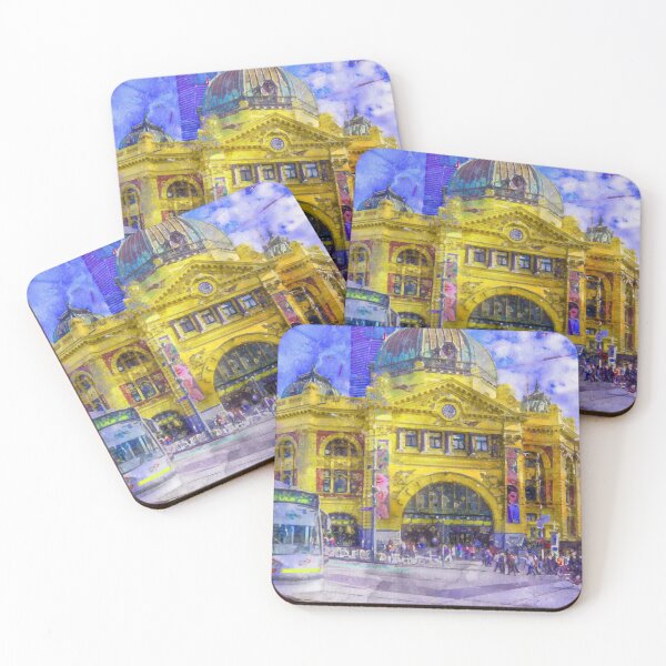 Item preview, Melbournes Flinders Street Station Watercolor designed and sold by Steven Jodoin.