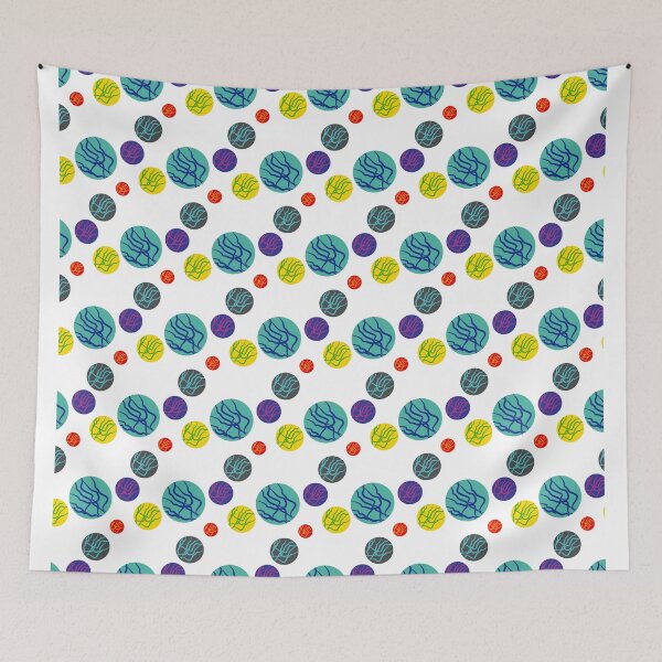 Item preview, Multicolored Microbes Pattern designed and sold by GregUche.
