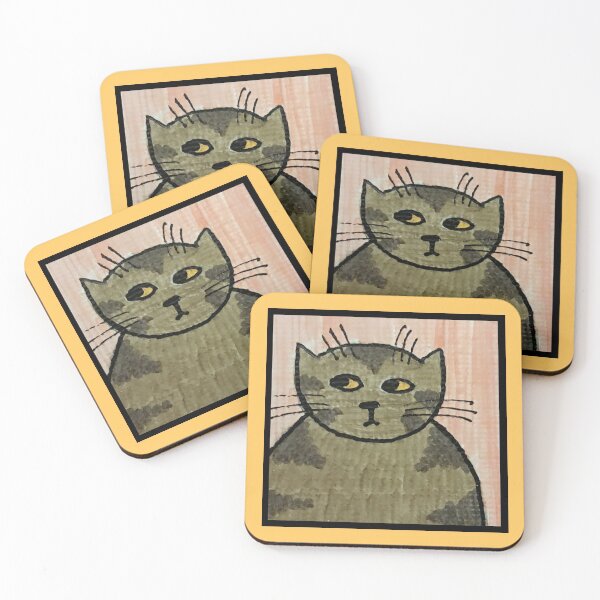 Item preview, Whimsical Cat Portrait #10 designed and sold by ErinBrieArt.