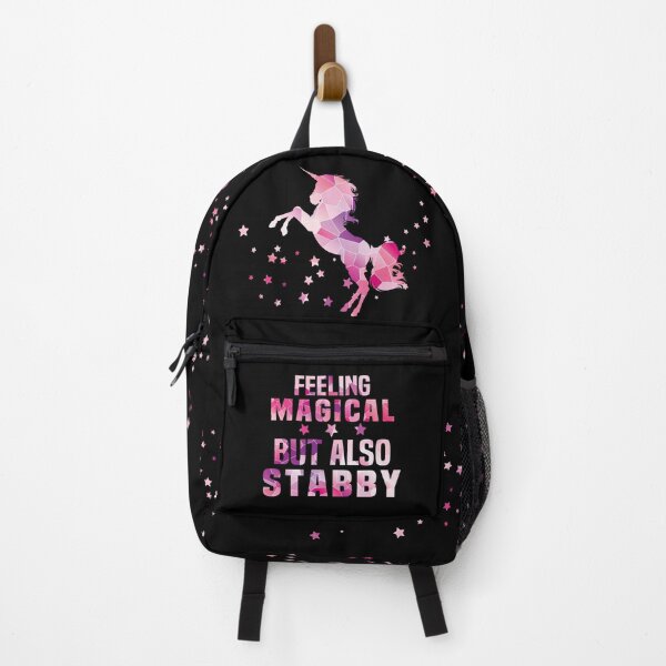 Item preview, Feeling magical but also stabby, Pink unicorn designed and sold by foramelie.