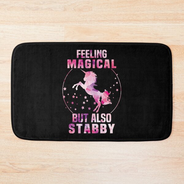 Item preview, Feeling magical but also stabby, Pink unicorn designed and sold by foramelie.
