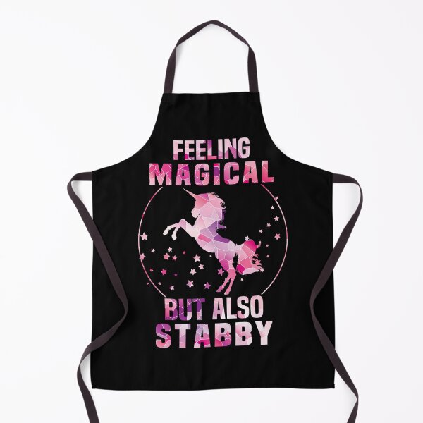 Item preview, Feeling magical but also stabby, Pink unicorn designed and sold by foramelie.