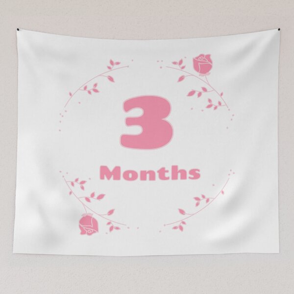 Item preview, Floral baby monthly milestone 3 months designed and sold by sully-boutique.