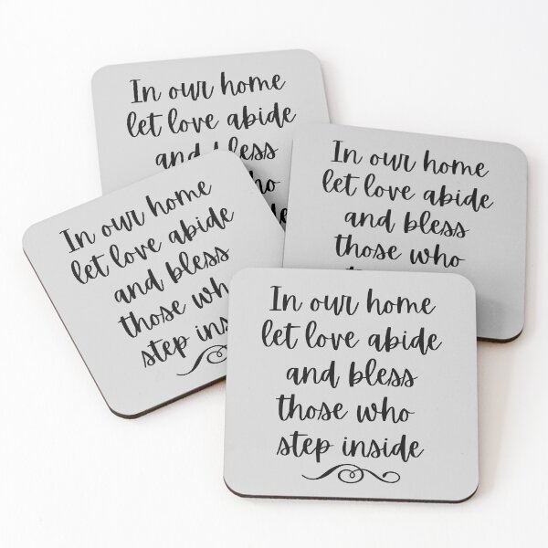 Item preview, In our home let love abide and bless those who step inside - Portrait by Boo-da-chay designed and sold by Boo-da-chay.