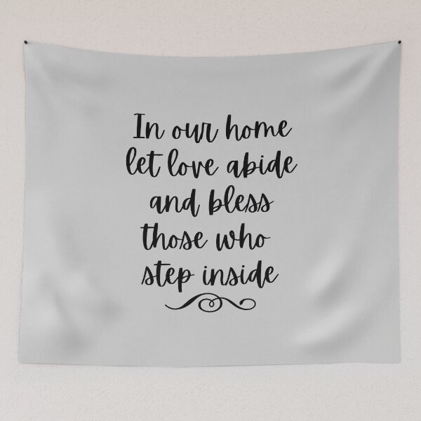 Item preview, In our home let love abide and bless those who step inside - Portrait by Boo-da-chay designed and sold by Boo-da-chay.
