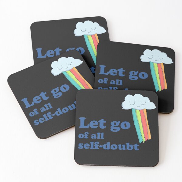 Item preview, Let go of all self-doubt and happy rainbow cloud designed and sold by Chubuter.