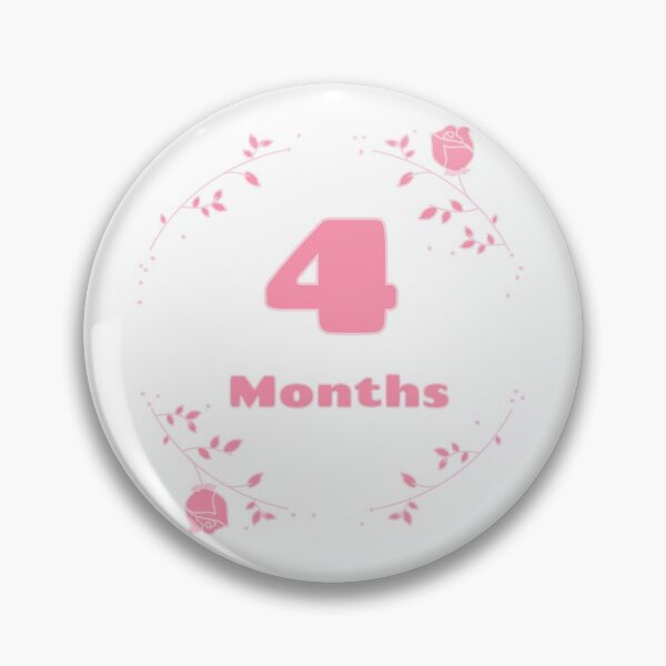 Item preview, Floral baby monthly milestone 4 months designed and sold by sully-boutique.