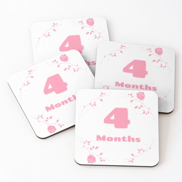 Item preview, Floral baby monthly milestone 4 months designed and sold by sully-boutique.