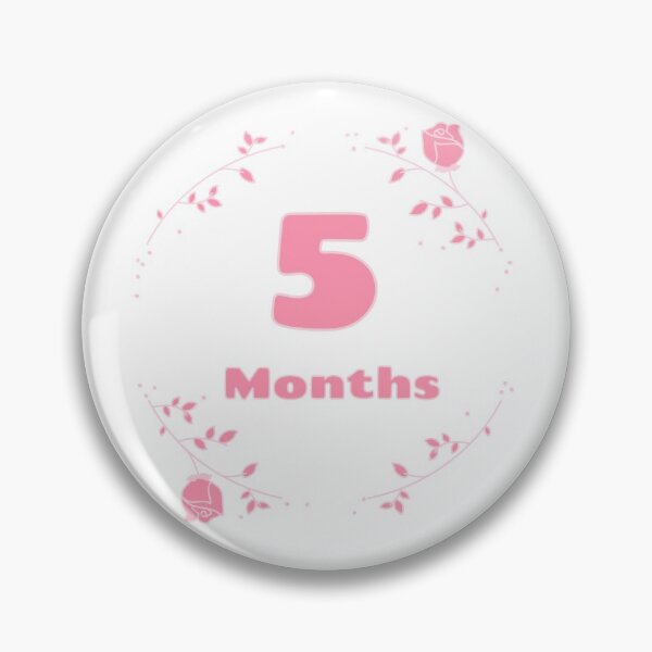 Item preview, Floral baby monthly milestone 5 months designed and sold by sully-boutique.