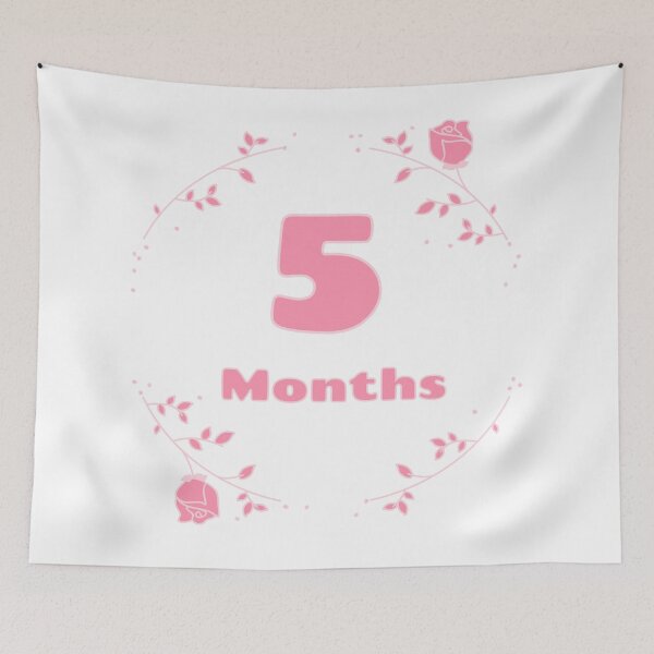 Item preview, Floral baby monthly milestone 5 months designed and sold by sully-boutique.