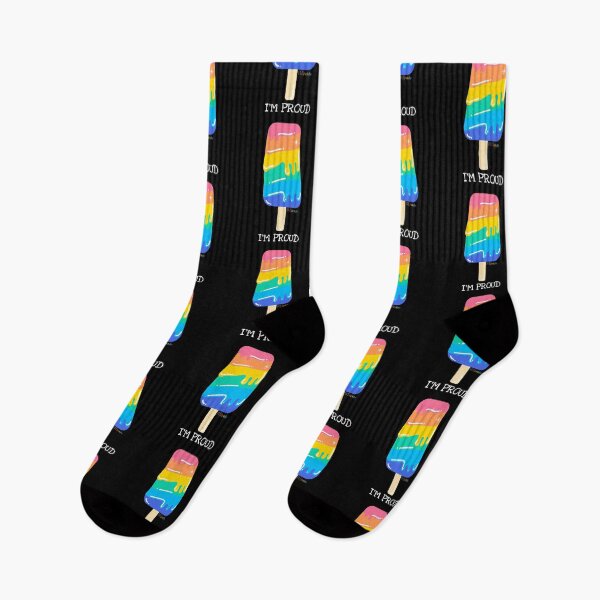 Item preview, 'I’m proud' rainbow ice cream designed and sold by RikkyTeesPride.