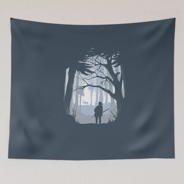 Item preview,  Illustration of an archer hunting deer in the heatless forest designed and sold by 42youbest.