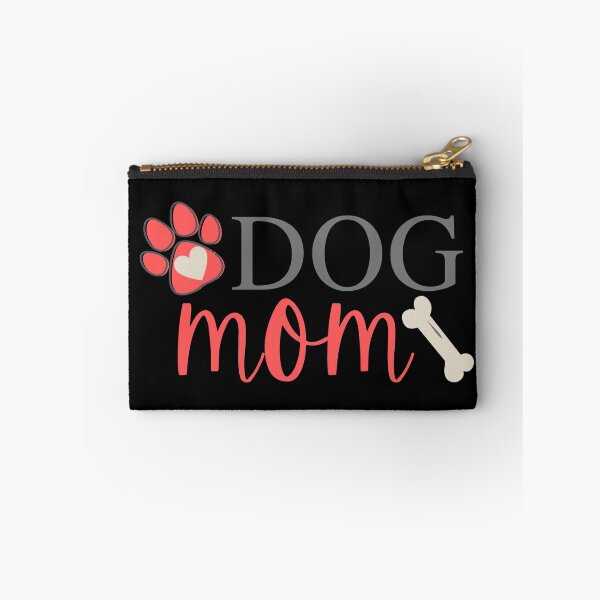 Item preview, Dog Mom - Dog Paw Print, Heart & Dog Bone - Coral & Grey - by Boo-da-chay designed and sold by Boo-da-chay.