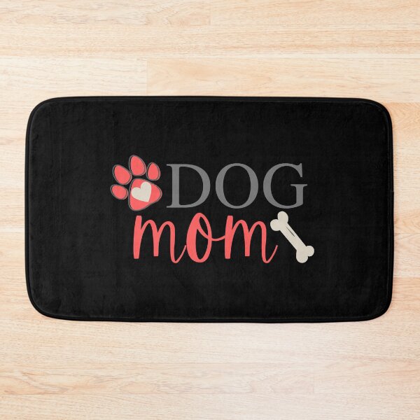 Item preview, Dog Mom - Dog Paw Print, Heart & Dog Bone - Coral & Grey - by Boo-da-chay designed and sold by Boo-da-chay.