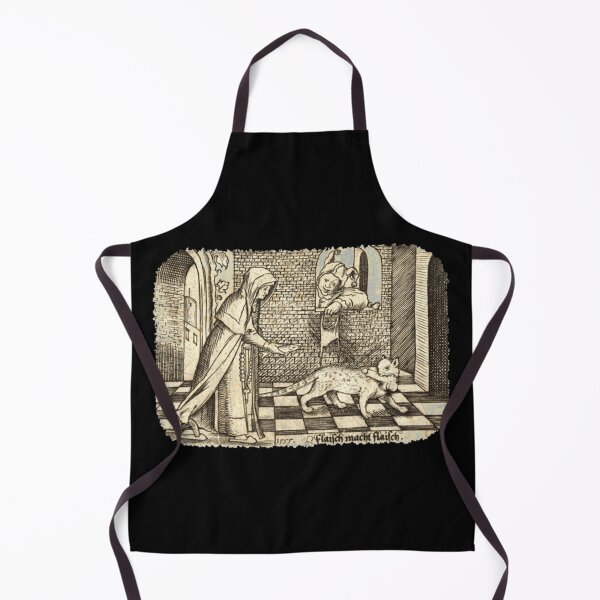 Item preview, Medieval T-ShirtNun tempting a cat with a fish designed and sold by GongLake.