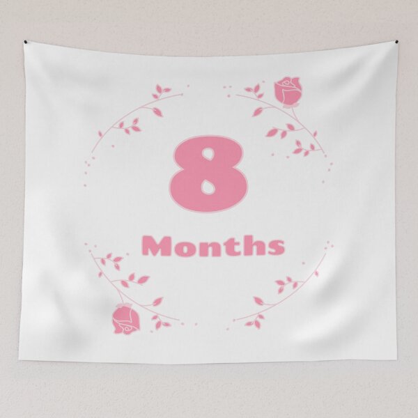 Item preview, Floral baby monthly milestone 8 months designed and sold by sully-boutique.
