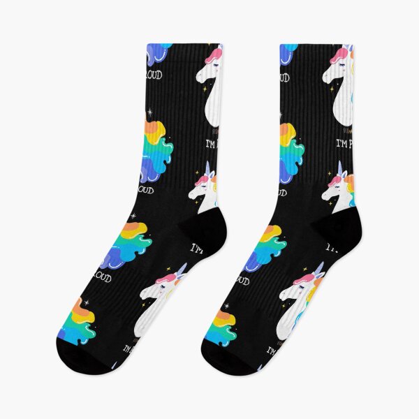 Item preview, 'I'm proud' Rainbow unicorn  designed and sold by RikkyTeesPride.