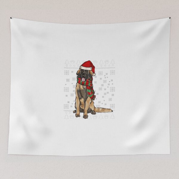 Item preview, Leonberger Dog Santa Hat Xmas Ugly Christmas designed and sold by Alex Cuttell.