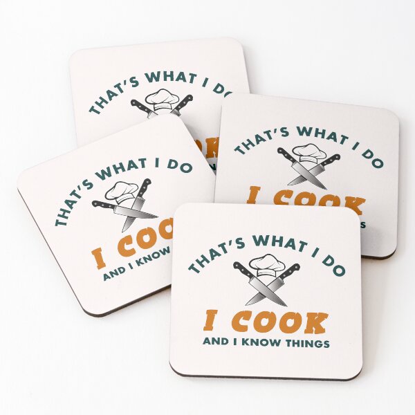 Item preview, That's What I Do, I Cook and I Know Things - Funny Chef Equipments and Text Humor designed and sold by leo121687.