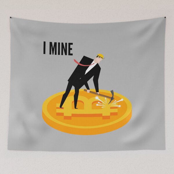 Item preview, I Mine Bitcoin designed and sold by AeroAstro.