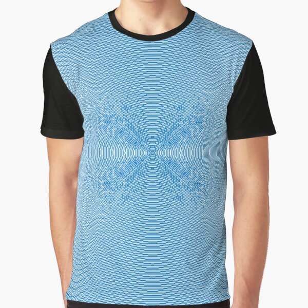 Blue Pattern Graphic T-Shirt