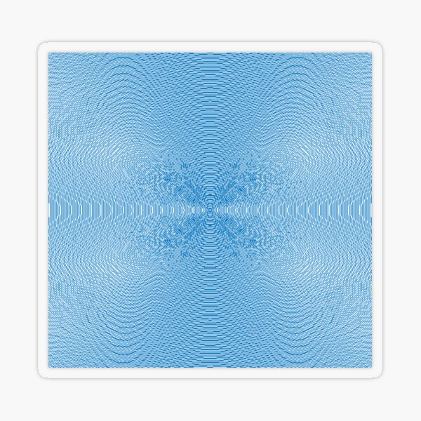 Blue Pattern Transparent Sticker
