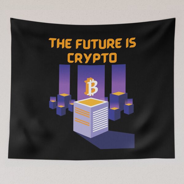 Item preview, The Future Is Crypto-Black Background  designed and sold by Trendi61.