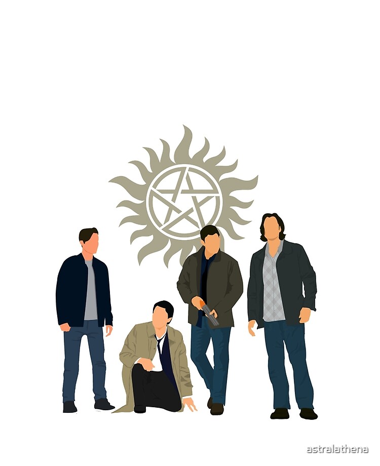 Supernatural Team Free Will 2.0 Sam Cas Jack Dean Winchesters | iPad Case &  Skin