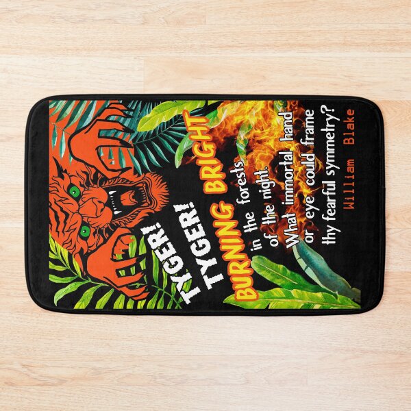 Item preview, Poem Tiger Tyger burning bright quote William Blake designed and sold by bushwombat.