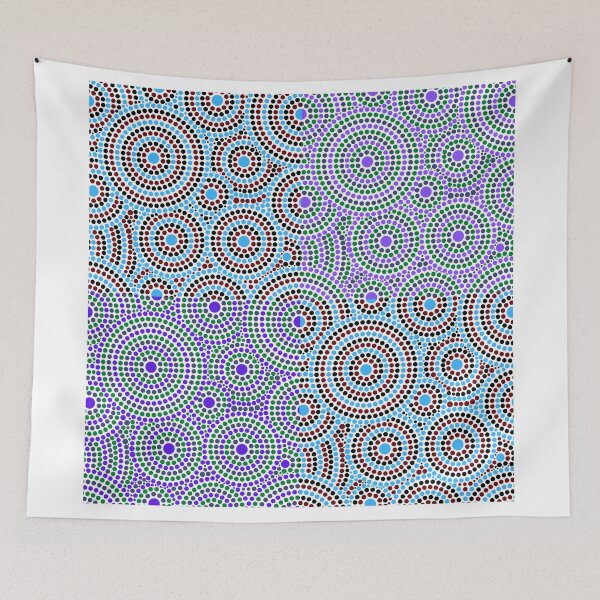 Item preview,  Geomatric Line Pattern Design Square Blue Purple designed and sold by kyds.