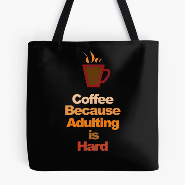 Item preview, Coffee Because Adulting is Hard (holiday colors) designed and sold by devilmaycorp.