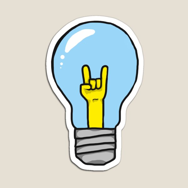 Item preview, Rock on Lightbulb designed and sold by PlatypusPerry.