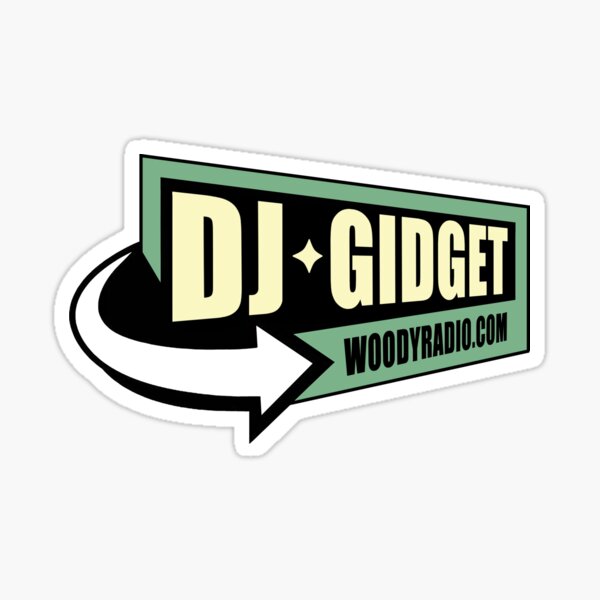 DJ Gidget Arrow Logo Sticker