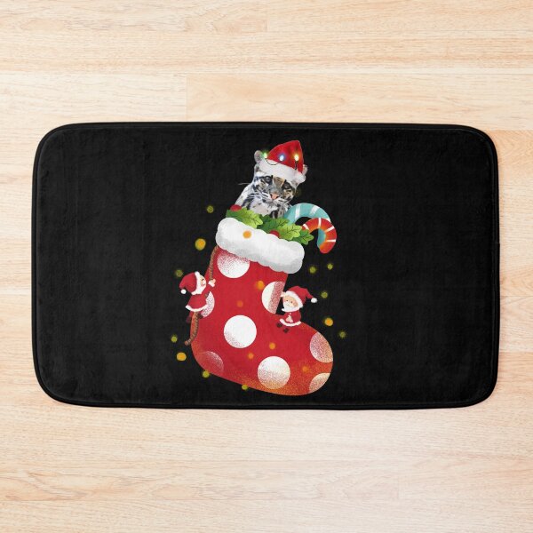 Item preview, Clouded Leopard With Hat Christmas Socking designed and sold by Colleen206.