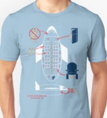 Otters on a plane Unisex T-Shirt