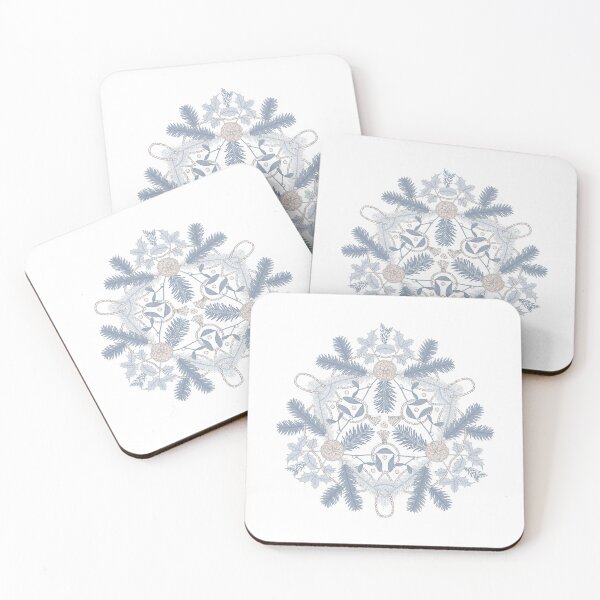 Item preview, Winter Evergreens Illustration on White  designed and sold by karolfuldesigns.