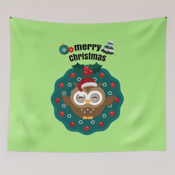 Item preview, MERRY CHRISTMAS-CUTE OWL SANTA designed and sold by ildafdhome.
