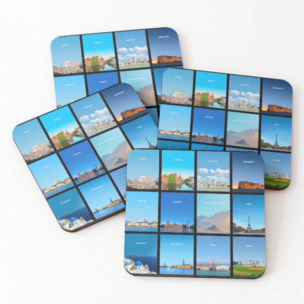 Item preview, European Landmarks Modern Travel Poster designed and sold by travelwitheric.