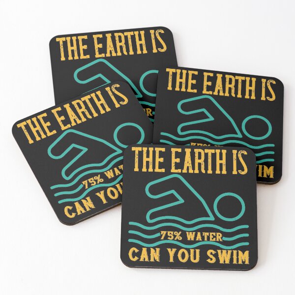 Item preview, The Earth Is 75% Water Can You Swim designed and sold by GoodVibeDesign.