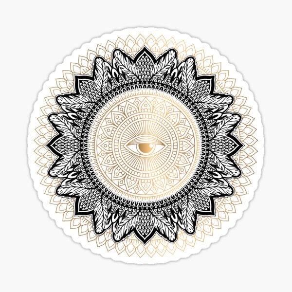 Ajina chakra yantra Sticker