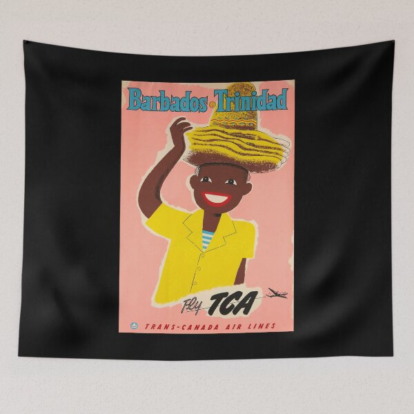Item preview, retro classic Barbados and Trinidad poster designed and sold by CorasPosters.