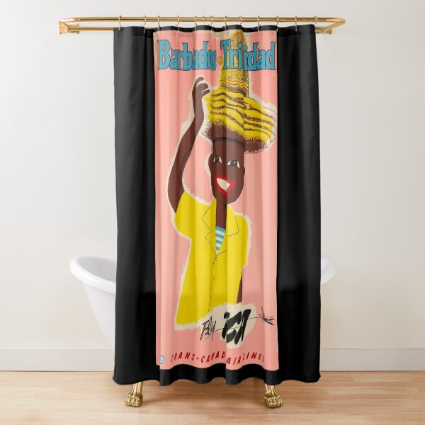 Item preview, retro classic Barbados and Trinidad poster designed and sold by CorasPosters.