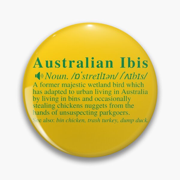 Item preview, Funny Australian Ibis Definition. Green And Gold Background.  designed and sold by mind-illusions.