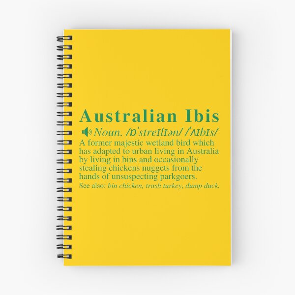 Item preview, Funny Australian Ibis Definition. Green And Gold Background.  designed and sold by mind-illusions.